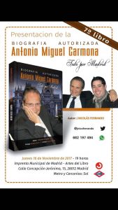 Antonio Miguel Carmona, libro