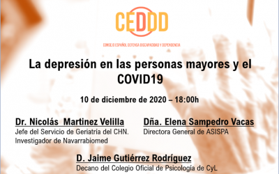 Nueva Jornada del Consejo Sectorial CEDDD de Mayores y Dependencia “La depresión en las personas mayores y COVID19”